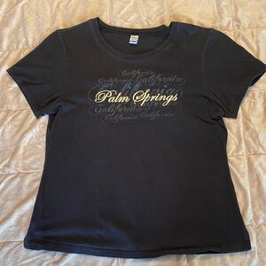Palm Springs Black T-Shirt